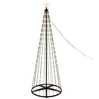 CHOINKA DEKORACYJNA 550LED SUPER CIEPŁY BIAŁY 300CM BLACK
