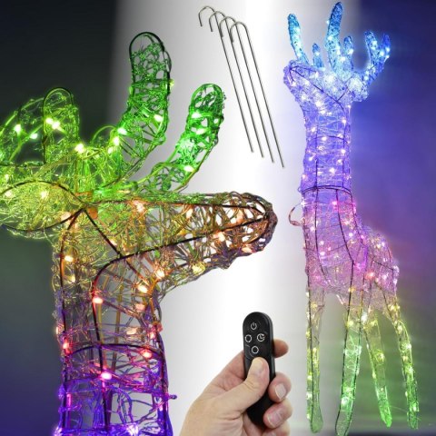 DEKORACJA RENIFER 120CM 165 LED