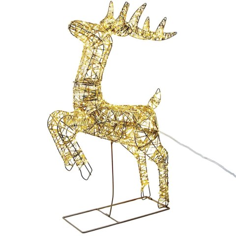 DEKORACJA ŚWIETLNA RENIFER Z KOKARDĄ 50X88CM 720LED