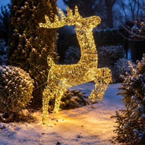 DEKORACJA ŚWIETLNA RENIFER Z KOKARDĄ 50X88CM 720LED