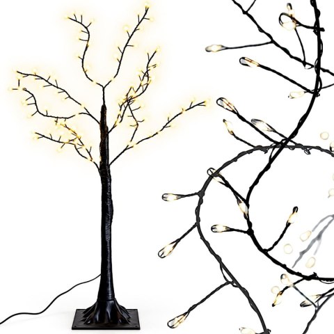 DRZEWKO DEKORACYJNE 100LED 90CM BLACK