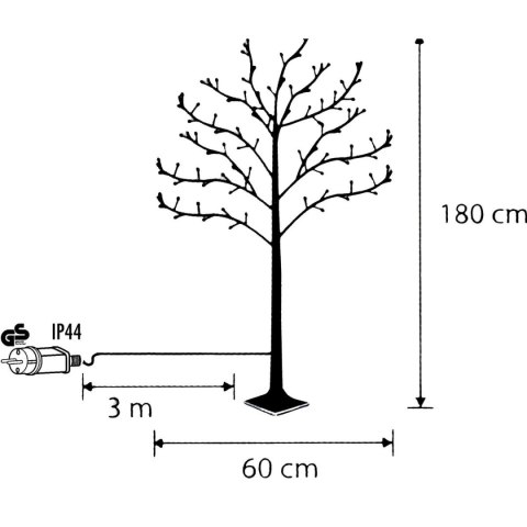 DRZEWKO DEKORACYJNE 240LED 180CM WHITE