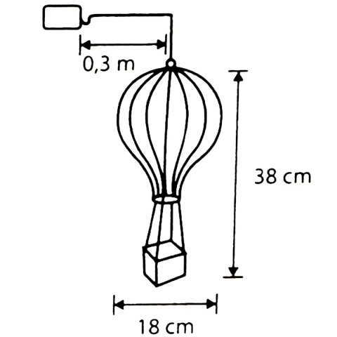 FIGURKA DEKORACYJNA BALON 80LED 35CM