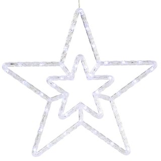 GWIAZDA DEKORACYJNA Z PODŚWIETLENIEM 40LED 35CM BIAŁA