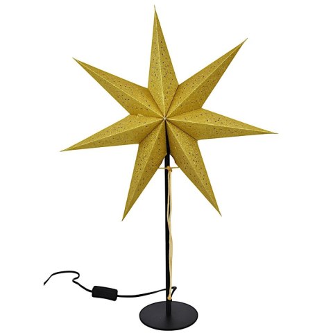 LAMPKA STOJĄCA GWIAZDA DEKORACYJNA 65CM E 14 ZŁOTA