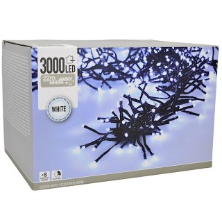 LAMPKI CHOINKOWE ŁAŃCUCH ŚWIETLNY 3000 LED TIMER ZIMNY BIAŁY