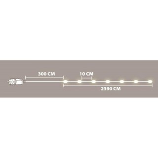 LAMPKI DRUCIKI GIRLANDA 240 LED ZIMNY BIAŁY
