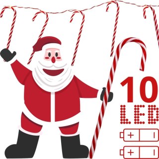 LAMPKI GIRLANDA 10 LED LIZAKI LASKI CHOINKOWE CIEPŁY BIAŁY LUCA