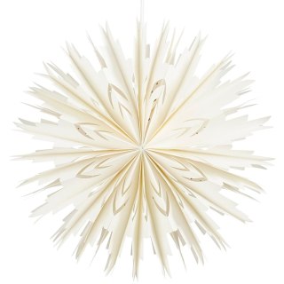 PŁATEK ŚNIEGU DEKORACJA WISZĄCA PAPIEROWA 50CM BIAŁY MICA