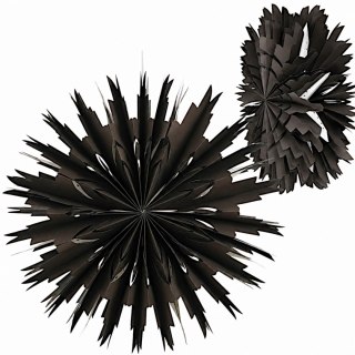 PŁATEK ŚNIEGU DEKORACJA WISZĄCA PAPIEROWA 50CM CZARNA MICA