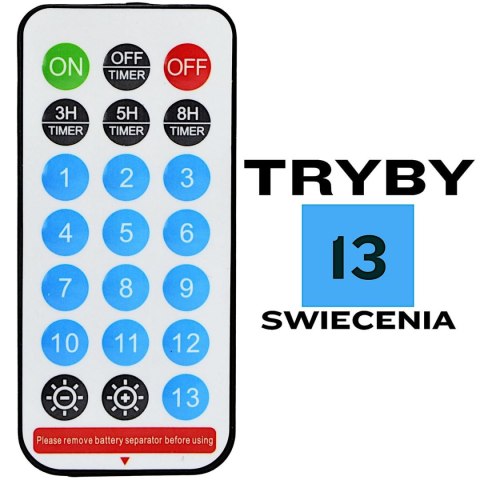 SOLARNY ŁAŃCUCH ŚWIETLNY 480 LED 13 FUNKCJI USB CIEPŁY BIAŁY