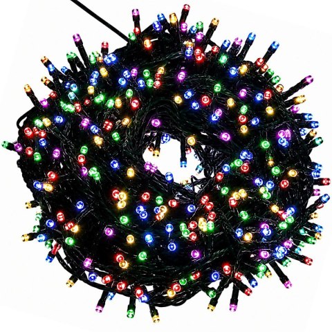 SOLARNY ŁAŃCUCH ŚWIETLNY 480 LED 13 FUNKCJI USB MULTIKOLOR