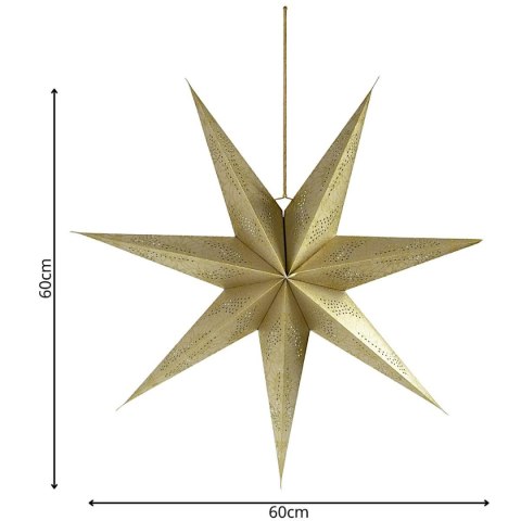 GWIAZDA DEKORACYJNA PAPIEROWA 60CM CHAMPAGNE