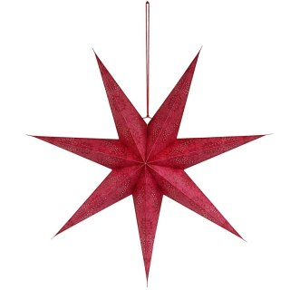 GWIAZDA DEKORACYJNA PAPIEROWA 60CM CZERWONA