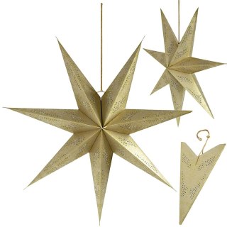 GWIAZDA DEKORACYJNA PAPIEROWA 75CM CHAMPAGNE