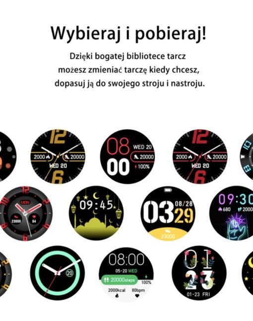 SMARTWATCH UNISEX GRAVITY GT1-8 - PULSOMETR, WŁASNE TARCZE (sg015h) - obrazek 15