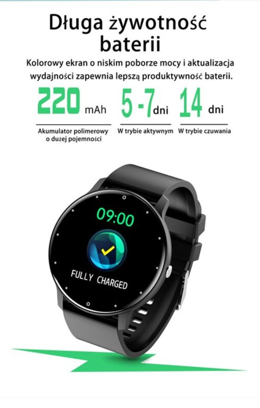 SMARTWATCH UNISEX GRAVITY GT1-8 - PULSOMETR, WŁASNE TARCZE (sg015h) - obrazek 14